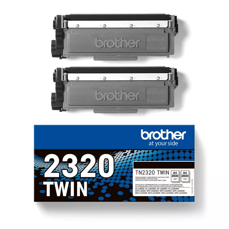 Cartucho de tóner Brother TN-2320TWIN 2600 páginas Negro