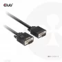 Club 3D CAC-1710 cable VGA HD-15 macho/macho, bidireccional, 10 m, 1080p, negro