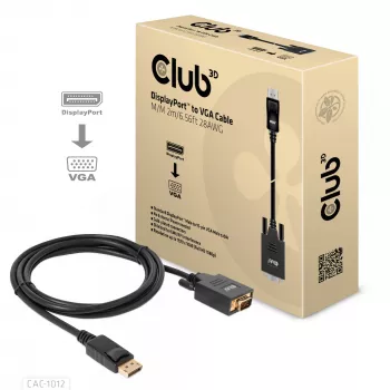 Cable DisplayPort a VGA M/M CLUB3D CAC-1012 2m