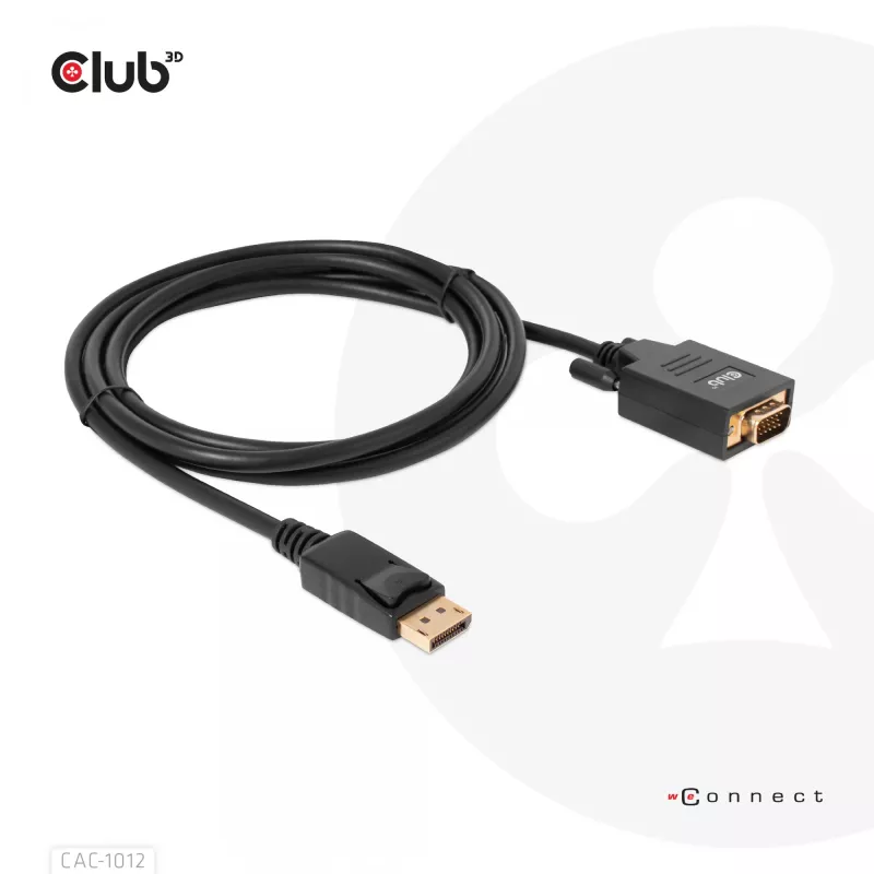 Cable DisplayPort a VGA M/M CLUB3D CAC-1012 2m