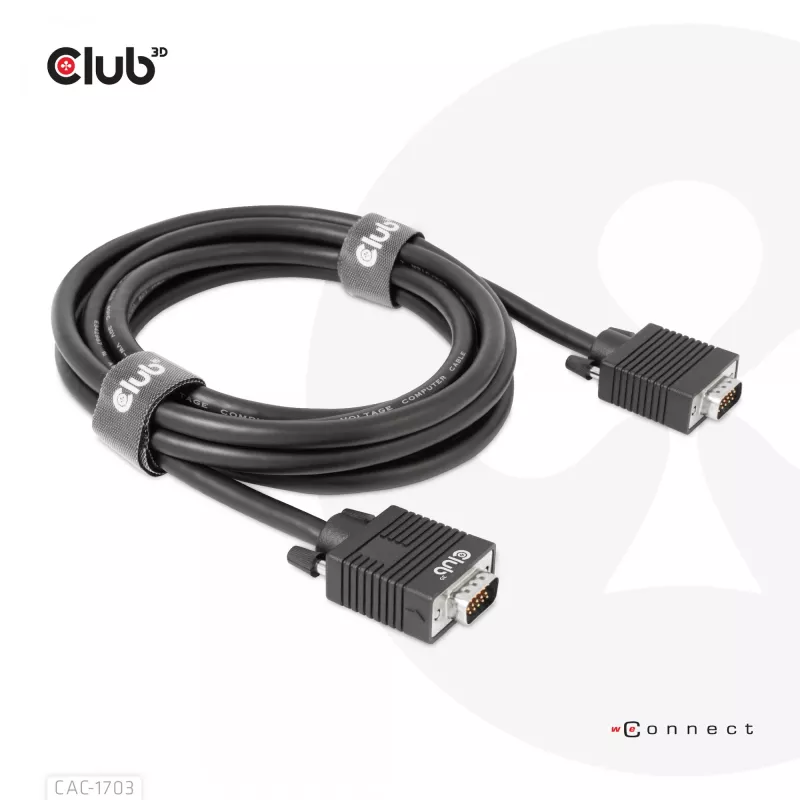 Cable VGA bidireccional M/M 3 m 28AWG CLUB3D CAC-1703