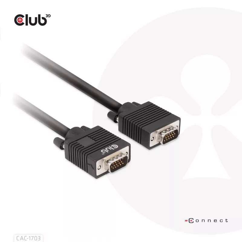Cable VGA bidireccional M/M 3 m 28AWG CLUB3D CAC-1703