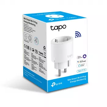 Enchufe inteligente Wi-Fi TP-Link Tapo Mini, monitorización de energía, interior, blanco, estado, inalámbrico, Wi-Fi, 802.11b, 802.11g, Wi-Fi 4 (802.11n)