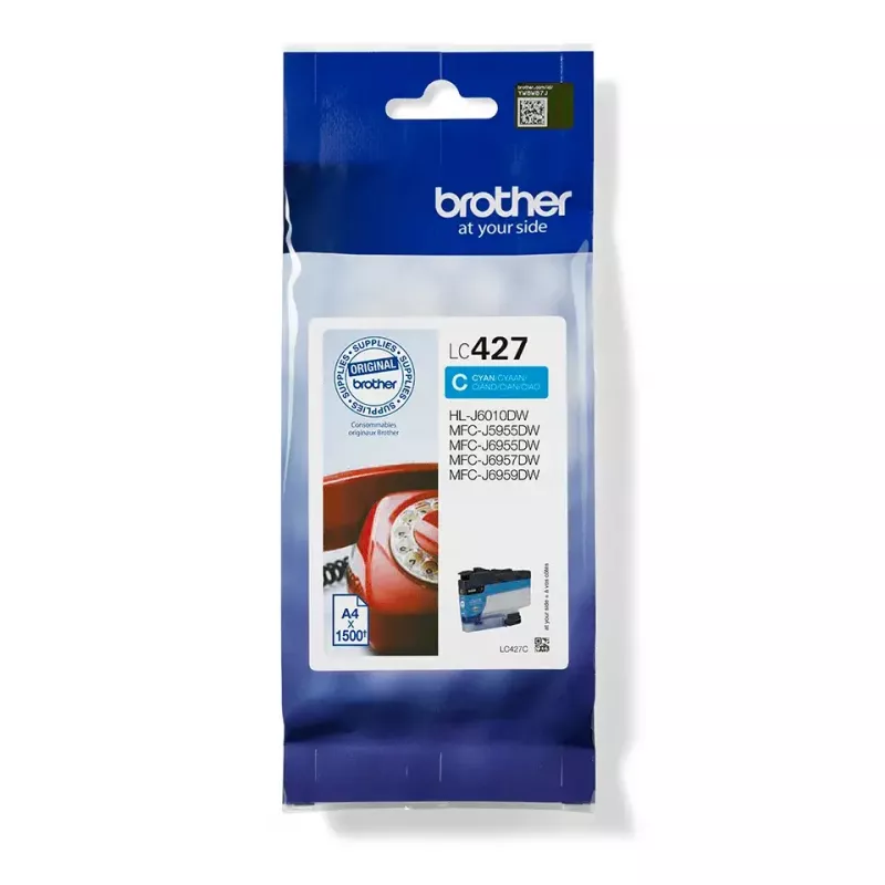 Cartucho de tinta Brother LC427C, 1 ud. original estándar cian