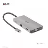 Hub USB Gen1 Type-C 9 en 1 CLUB3D con HDMI, VGA, 2x USB Gen1 Type-A, RJ45, ranuras para tarjetas SD/Micro SD y conector hembra USB Gen1 Type-C