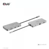 Hub USB Gen1 Type-C 9 en 1 CLUB3D con HDMI, VGA, 2x USB Gen1 Type-A, RJ45, ranuras para tarjetas SD/Micro SD y conector hembra USB Gen1 Type-C