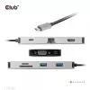 Hub USB Gen1 Type-C 9 en 1 CLUB3D con HDMI, VGA, 2x USB Gen1 Type-A, RJ45, ranuras para tarjetas SD/Micro SD y conector hembra USB Gen1 Type-C