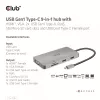 Hub USB Gen1 Type-C 9 en 1 CLUB3D con HDMI, VGA, 2x USB Gen1 Type-A, RJ45, ranuras para tarjetas SD/Micro SD y conector hembra USB Gen1 Type-C
