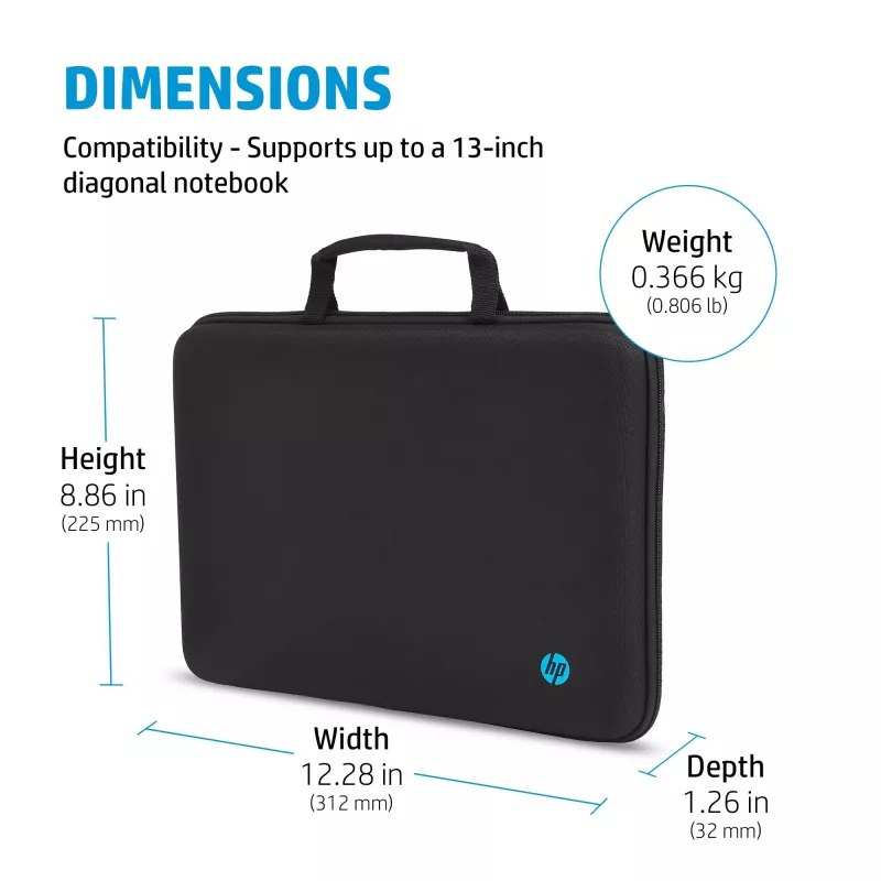 Maletín HP Mobility 11,6 pulgadas para portátil, tamaño máximo de pantalla 29,5 cm