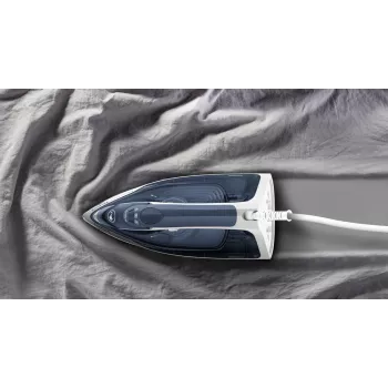 Plancha Tefal Express Steam FV2837 en seco y vapor con suela Cerilium 2400 W azul, gris, blanco