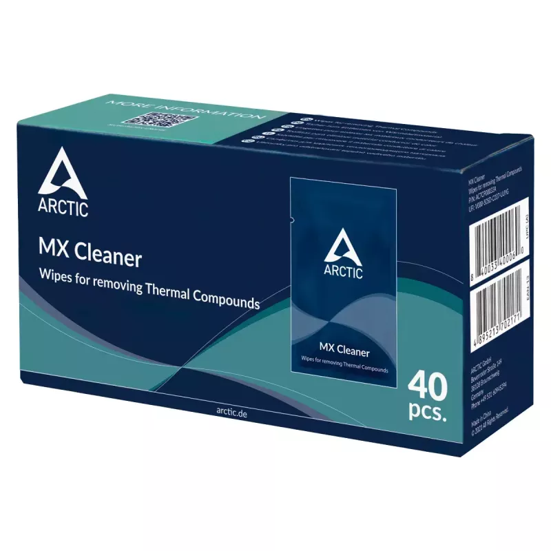ARCTIC MX Cleaner - Toallitas para eliminar pasta térmica (40 uds.)