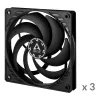 ARCTIC P12 Slim PWM PST ventilador de caja 120 mm, pack de 3, negro
