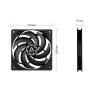 ARCTIC P12 Slim PWM PST ventilador de caja 120 mm, pack de 3, negro