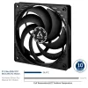 ARCTIC P12 Slim PWM PST ventilador de caja 120 mm, pack de 3, negro