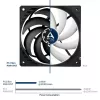 ARCTIC P12 Slim PWM PST ventilador de caja 120 mm, pack de 3, negro