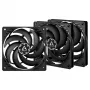ARCTIC P12 Slim PWM PST ventilador de caja 120 mm, pack de 3, negro
