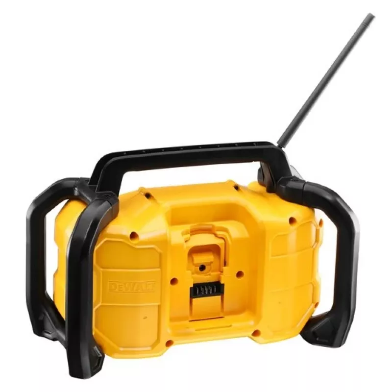 Radio portátil DeWALT DCR029-QW DAB FM, alimentación por red/CC, Bluetooth, función de carga USB, pantalla, negro/amarillo