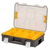 Organizador DeWALT DWST82968-1 TSTAK, impermeable y resistente al polvo, 400×332×119 mm, negro/naranja