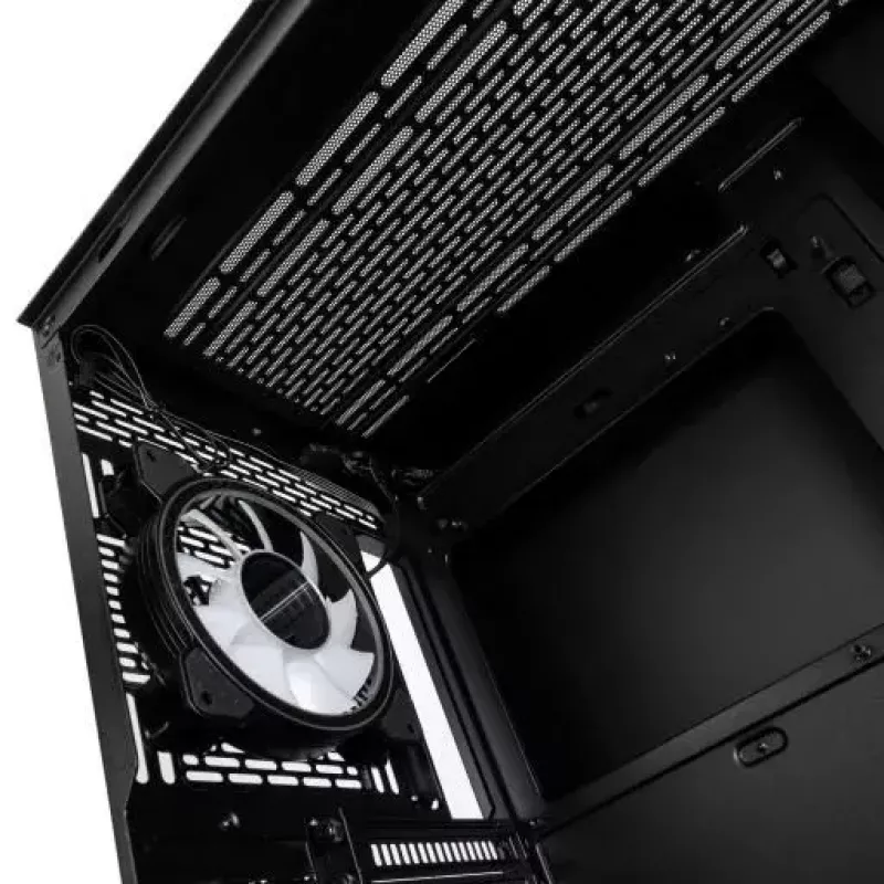 Caja de PC Kolink Observatory Z Midi Tower — compatible con ATX, 3x120 mm frontal, 1x120 mm trasero, 245×465×495 mm, negra
