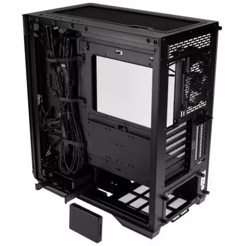 Caja de PC Kolink Observatory Z Midi Tower — compatible con ATX, 3x120 mm frontal, 1x120 mm trasero, 245×465×495 mm, negra