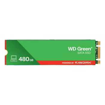 SSD WESTERN DIGITAL - WD Green - 480 GB - SATA 6 Gbit/s - M.2 2280 - MTTF 2,0 millones de horas