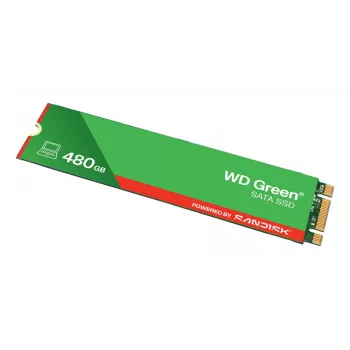 SSD WESTERN DIGITAL - WD Green - 480 GB - SATA 6 Gbit/s - M.2 2280 - MTTF 2,0 millones de horas