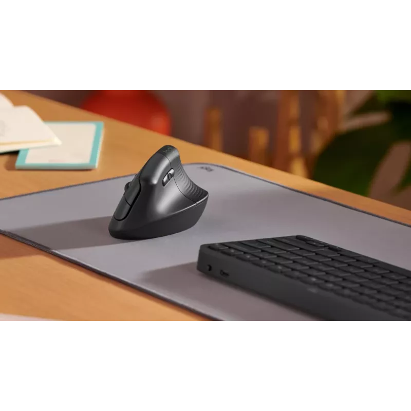 Ratón ergonómico vertical LOGITECH Lift - diestro - inalámbrico - negro grafito