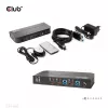 Conmutador KVM CLUB3D CSV-1382 Dual HDMI 4K 60Hz USB