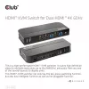 Conmutador KVM CLUB3D CSV-1382 Dual HDMI 4K 60Hz USB