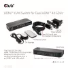 Conmutador KVM CLUB3D CSV-1382 Dual HDMI 4K 60Hz USB