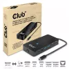 CLUB3D Hub Type-C 7 en 1 con 2x HDMI, 2x USB Gen1 Type-A, 1x RJ45, 1x audio de 3,5 mm, 1x conector hembra USB Gen1 Type-C 100W