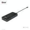 CLUB3D Hub Type-C 7 en 1 con 2x HDMI, 2x USB Gen1 Type-A, 1x RJ45, 1x audio de 3,5 mm, 1x conector hembra USB Gen1 Type-C 100W