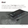 CLUB3D Hub Type-C 7 en 1 con 2x HDMI, 2x USB Gen1 Type-A, 1x RJ45, 1x audio de 3,5 mm, 1x conector hembra USB Gen1 Type-C 100W