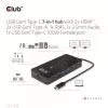CLUB3D Hub Type-C 7 en 1 con 2x HDMI, 2x USB Gen1 Type-A, 1x RJ45, 1x audio de 3,5 mm, 1x conector hembra USB Gen1 Type-C 100W