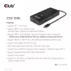 CLUB3D Hub Type-C 7 en 1 con 2x HDMI, 2x USB Gen1 Type-A, 1x RJ45, 1x audio de 3,5 mm, 1x conector hembra USB Gen1 Type-C 100W
