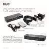 CLUB3D DisplayPort/HDMI KVM Switch para Dual DisplayPort 4K 60Hz