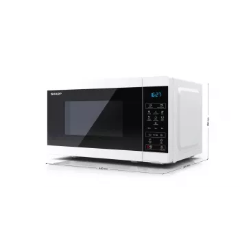 Sharp YC-MS02E-W microondas negro, blanco microondas solo de sobremesa 20 L 800 W
