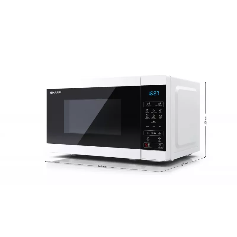 Sharp YC-MS02E-W microondas negro, blanco microondas solo de sobremesa 20 L 800 W