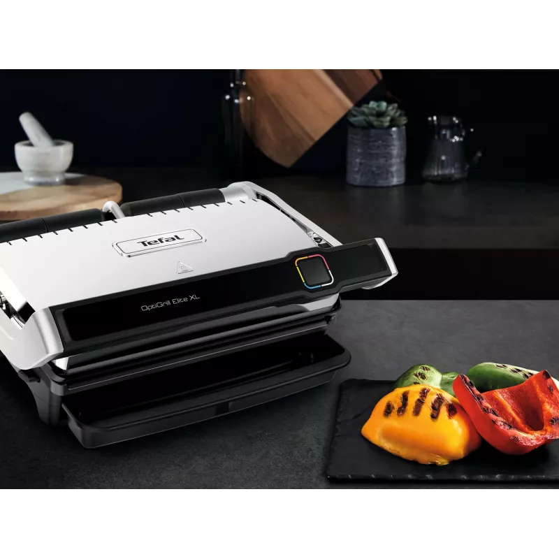 Parrilla de contacto Tefal OptiGrill Elite XL GC760D acero inoxidable 2200W