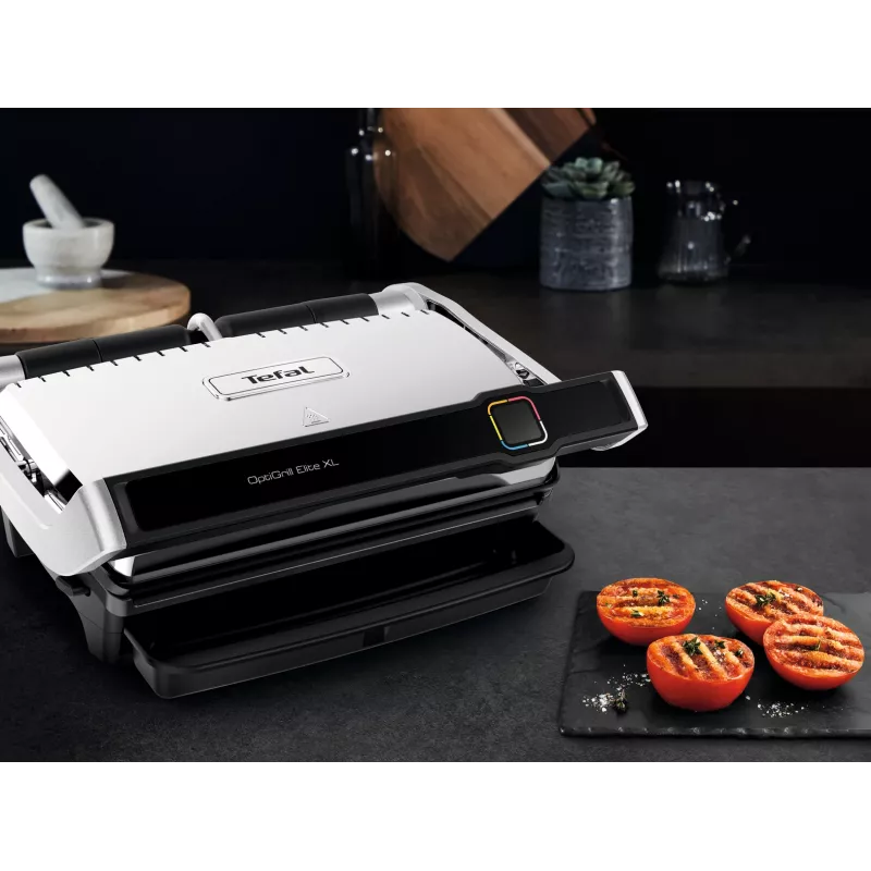 Parrilla de contacto Tefal OptiGrill Elite XL GC760D acero inoxidable 2200W