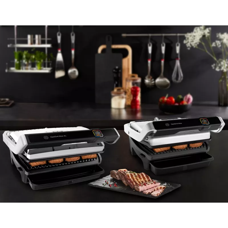 Parrilla de contacto Tefal OptiGrill Elite XL GC760D acero inoxidable 2200W