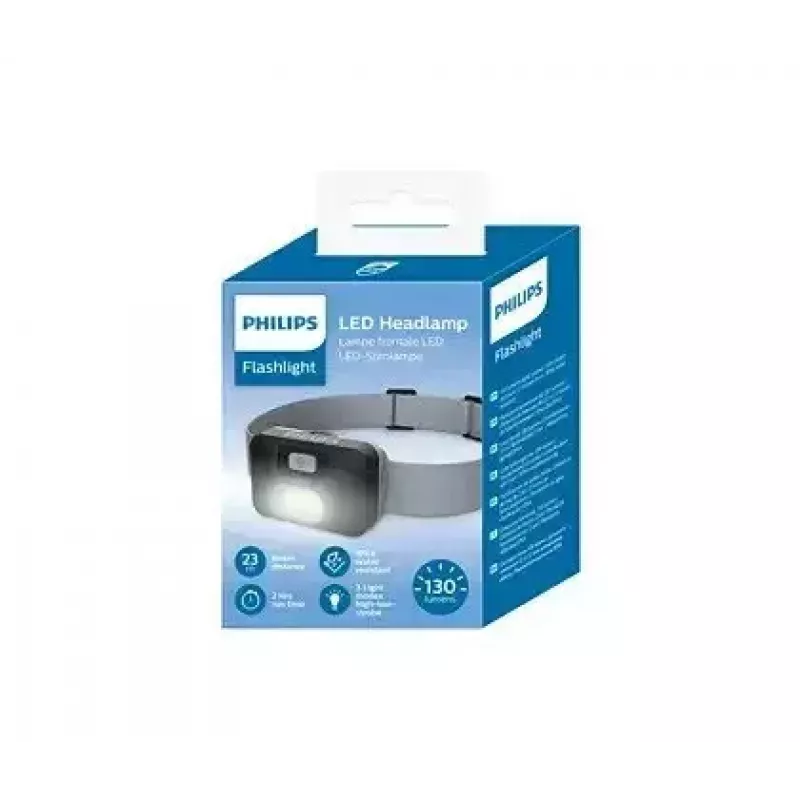 Philips SFL1000H/10 linterna frontal LED, 130 lm, negra
