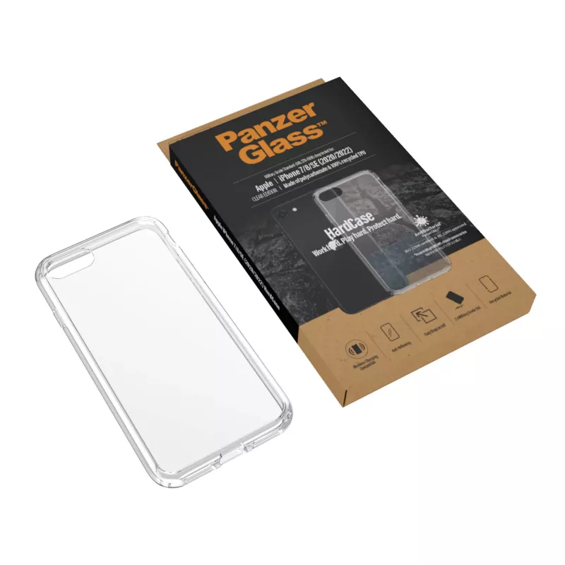 PanzerGlass ® HardCase iPhone SE (2020/2022) | 7 | 8, funda, Apple, Apple - iPhone SE 2022, Apple - iPhone SE 2020, transparente
