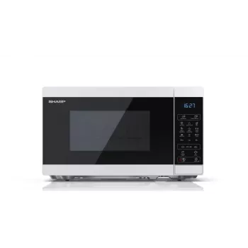 Sharp YC-MG02E-W microondas azul, blanco de sobremesa 20 L 800 W