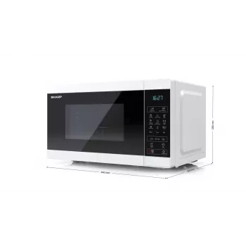 Sharp YC-MG02E-W microondas azul, blanco de sobremesa 20 L 800 W