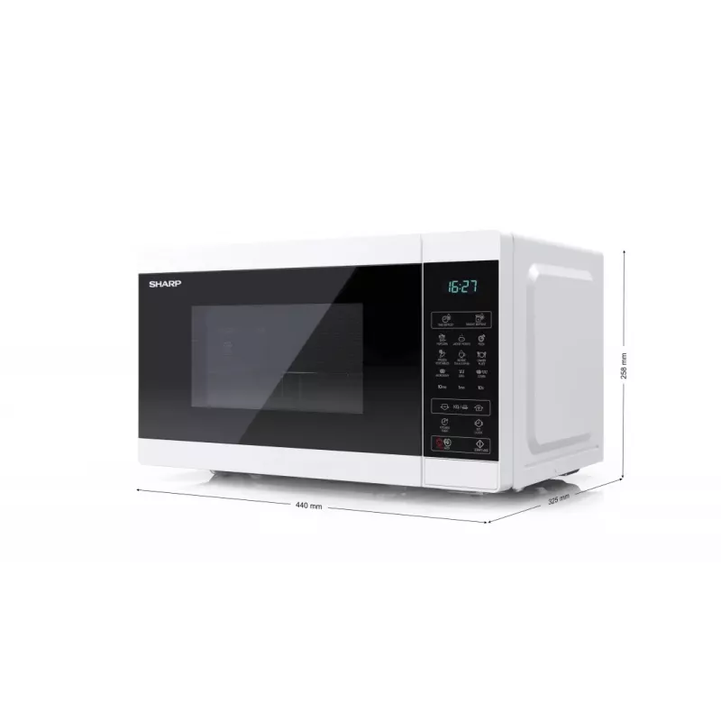 Sharp YC-MG02E-W microondas azul, blanco de sobremesa 20 L 800 W