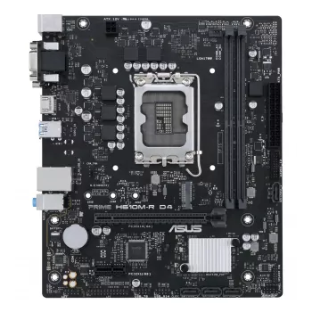 Placa base ASUS PRIME H610M-R D4 — Intel H610, LGA 1700, Micro ATX, DDR4, 2 DIMM (hasta 64 GB), M.2 y SATA III, USB Type-A