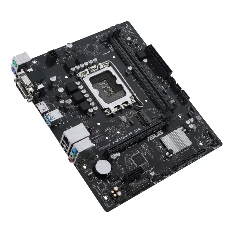 Placa base ASUS PRIME H610M-R D4 — Intel H610, LGA 1700, Micro ATX, DDR4, 2 DIMM (hasta 64 GB), M.2 y SATA III, USB Type-A