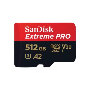 WESTERN DIGITAL Extreme PRO Micro SDXC 512 GB + adaptador SD 200 MB/s 140 MB/s A2 C10 V30 UHS-I U3