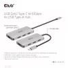 CLUB3D Hub USB-A de 4 puertos para USB-C – transferencia rápida de 10 Gbps
